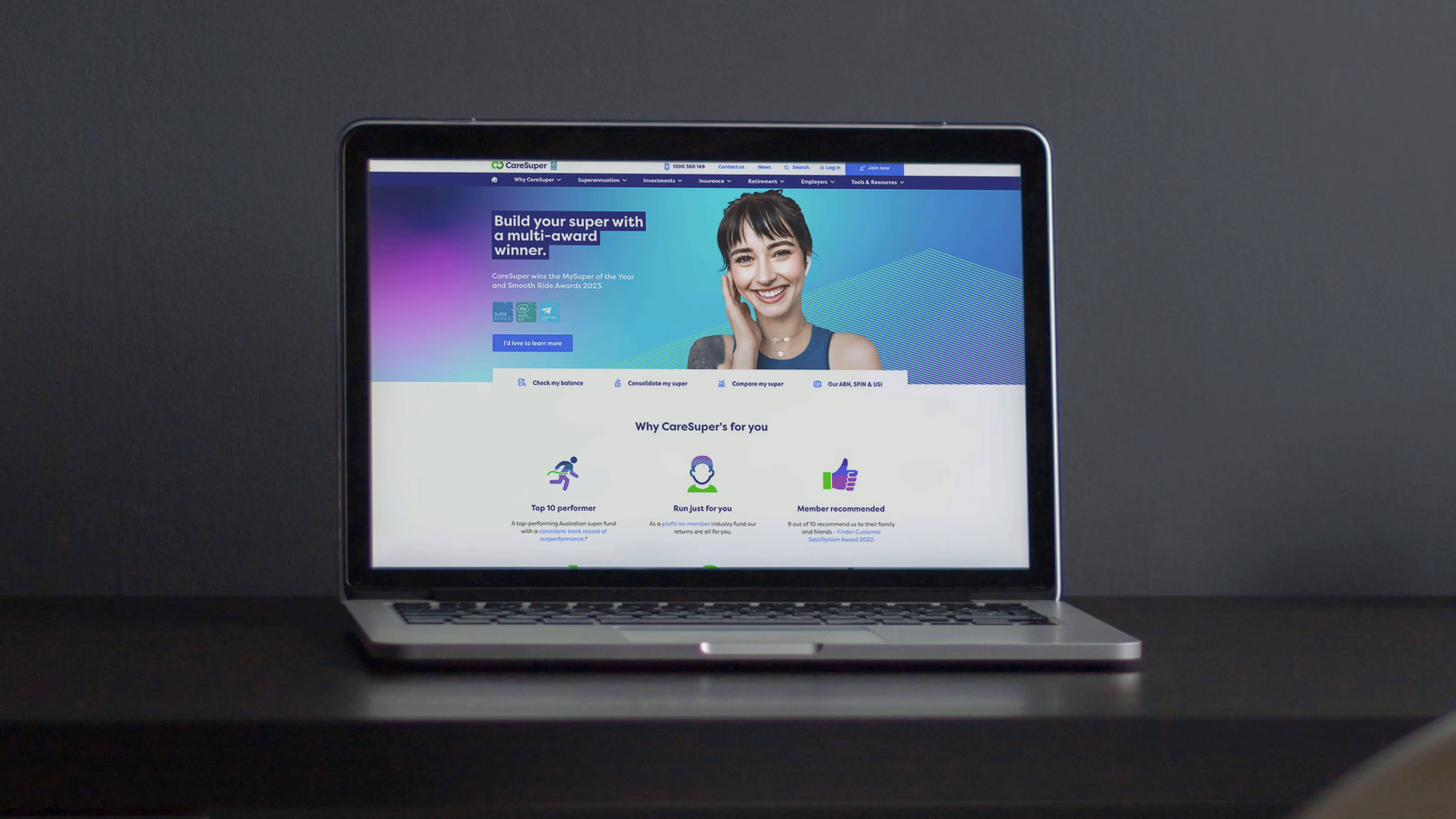 Rebecca Rhodes - CareSuper Website Redesign Focused on User Experience