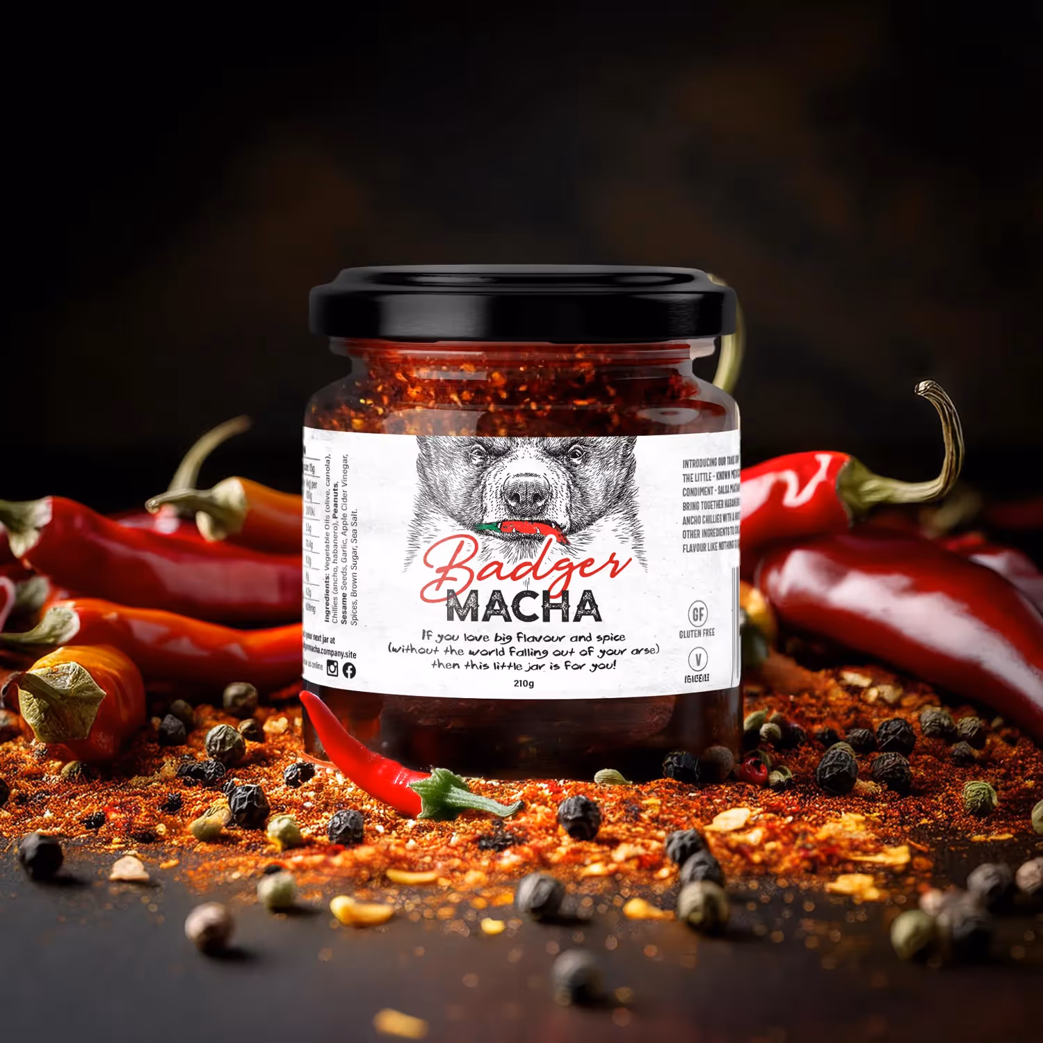 Soraya King - Brand-Driven Label & Packaging Design for Badger Macha Salsa