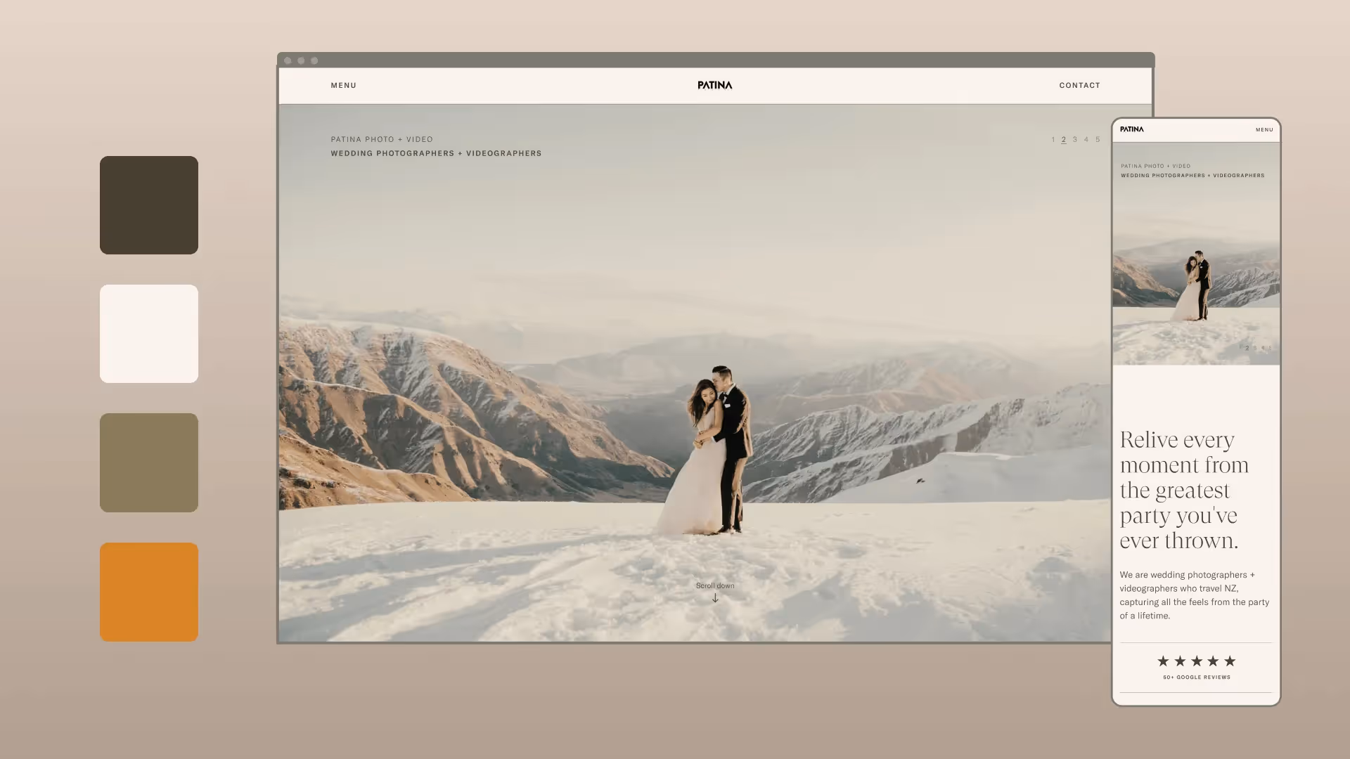 Mette Harker - Brand and Website Redesign for Patina Wedding Photography