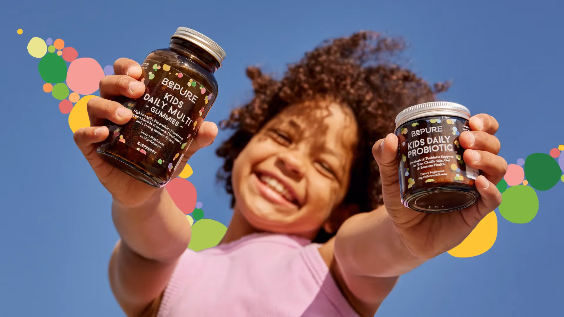 Kylie May - Playful Packaging & Marketing Assets for BePure Kids Supplements