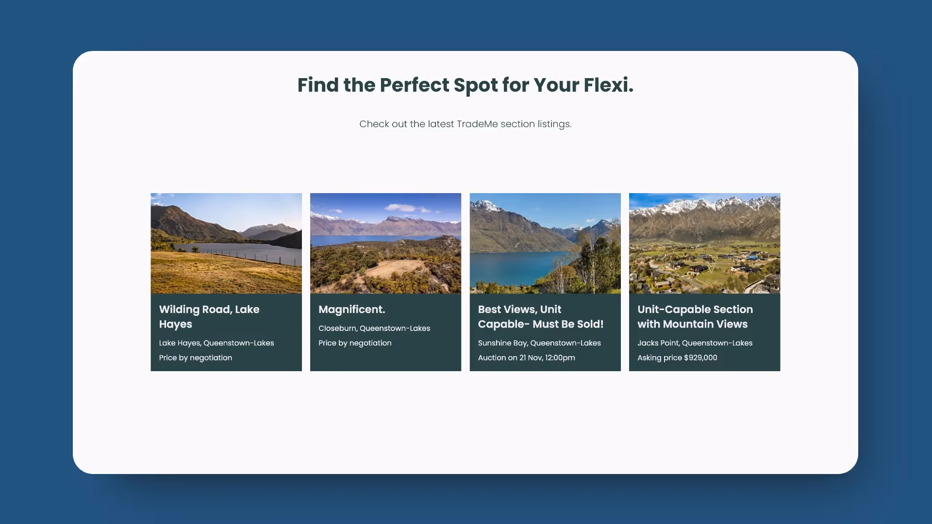 Finn Greig - Real-Time Land Listings Widget for Flexi House Queenstown