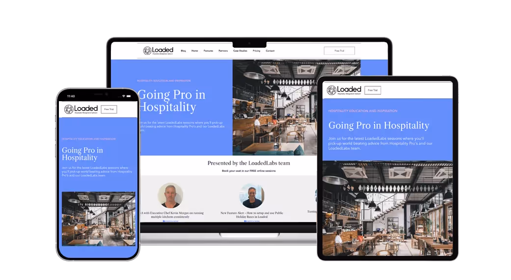 Sonia Mcleod - Landing Page Design & Development for Loaded Reports Hospitality Software