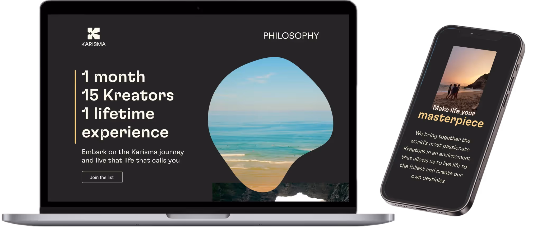Finn Dollimore - Website Design and Development for Karisma Retreat Startup