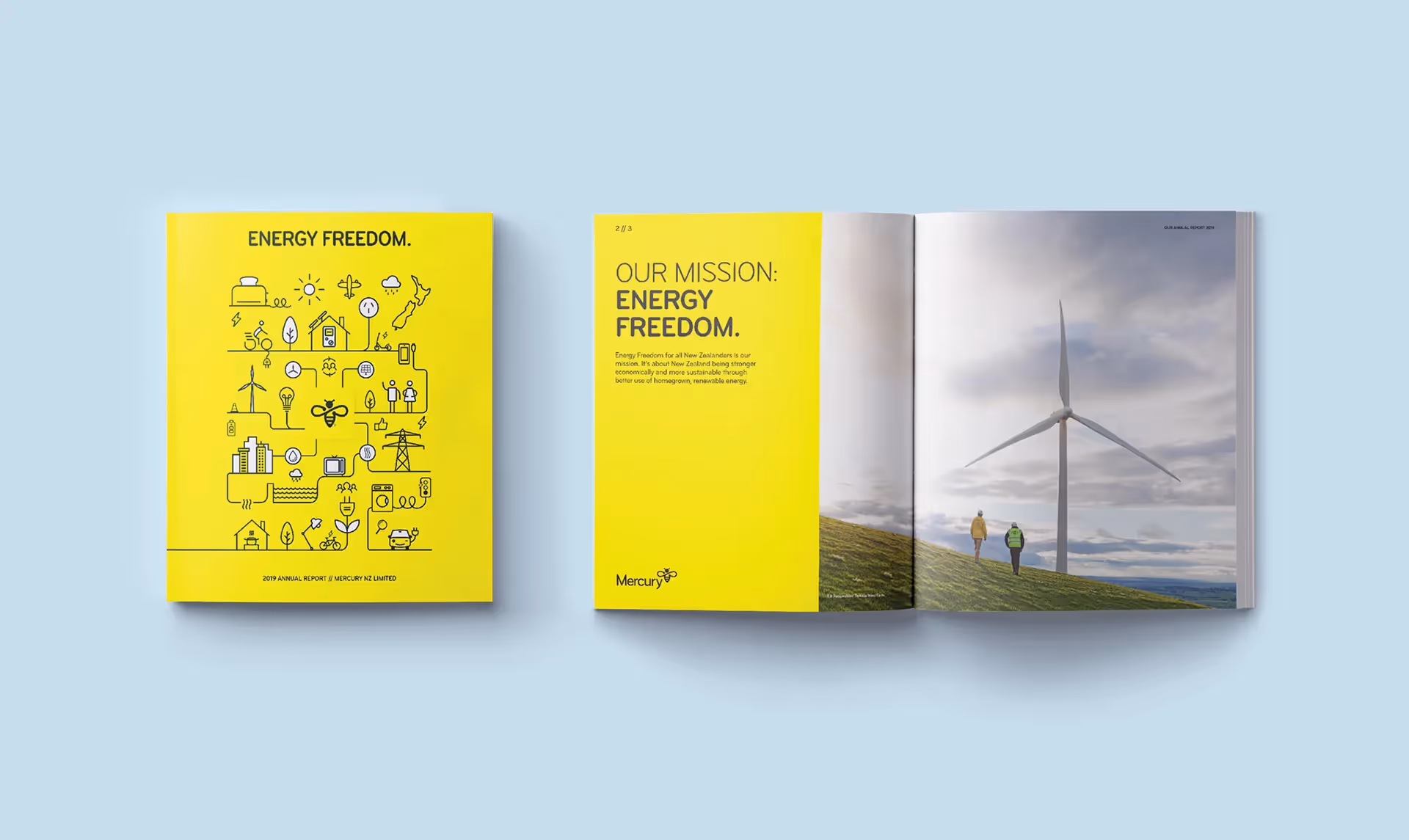 Libby Cunniffe - Mercury Energy Annual Report 2019 Print Layout Design