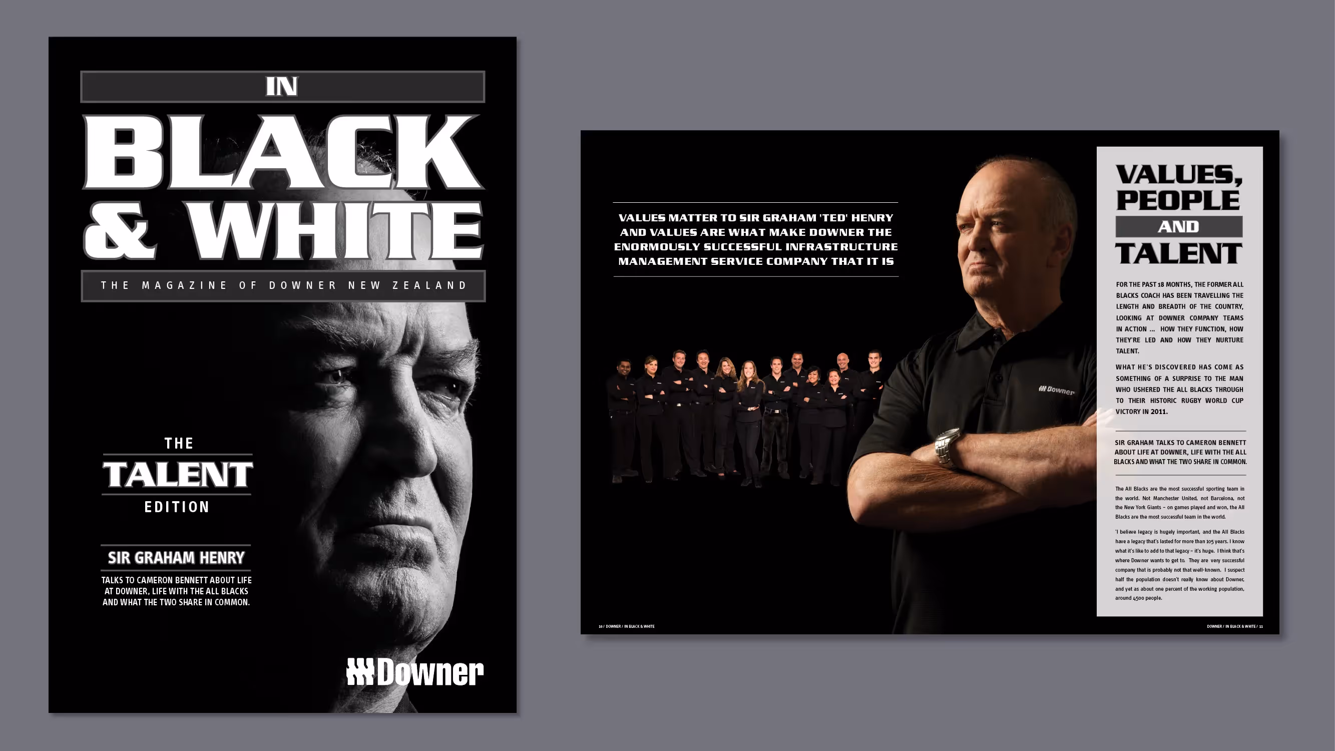 Dave Bolton - Black & White: 68-Page Magazine Design for Downer