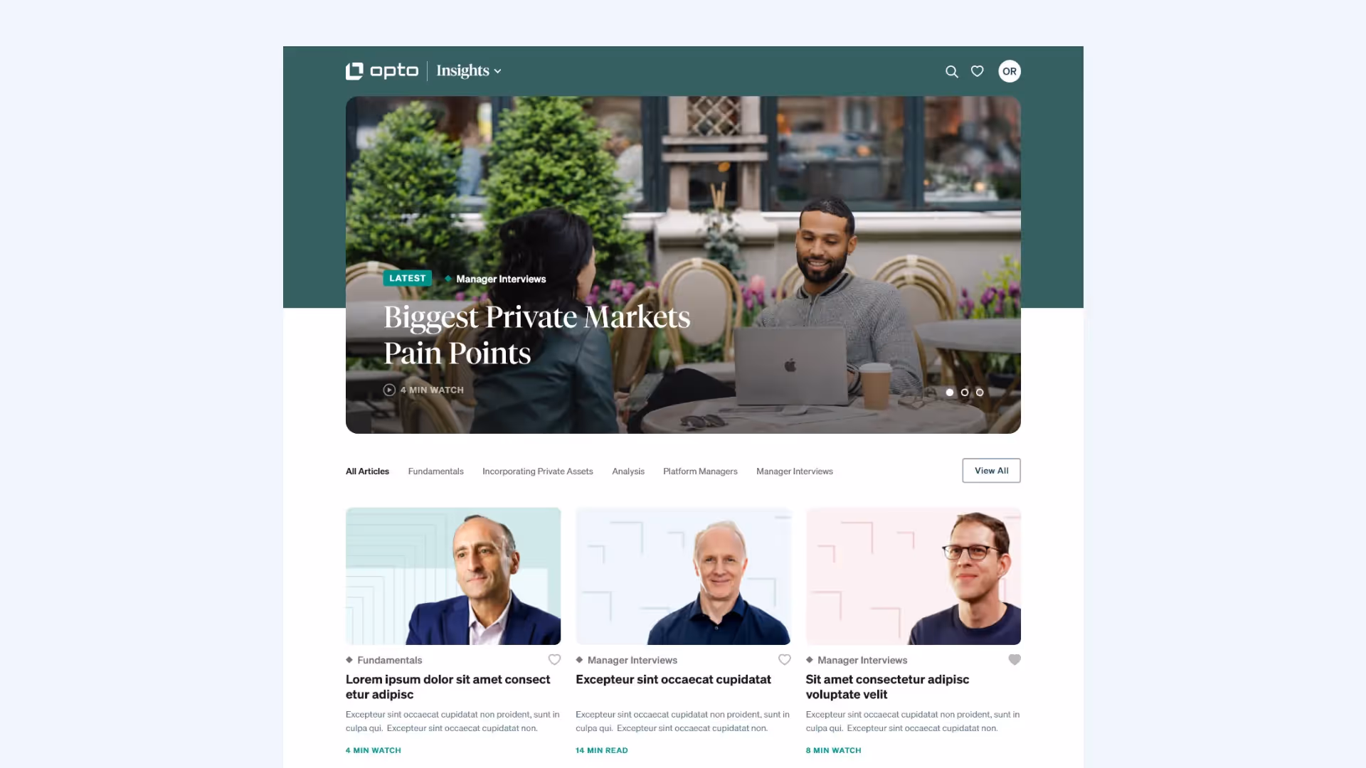 Ben Amies - Design of Insights Platform for Opto, NYC