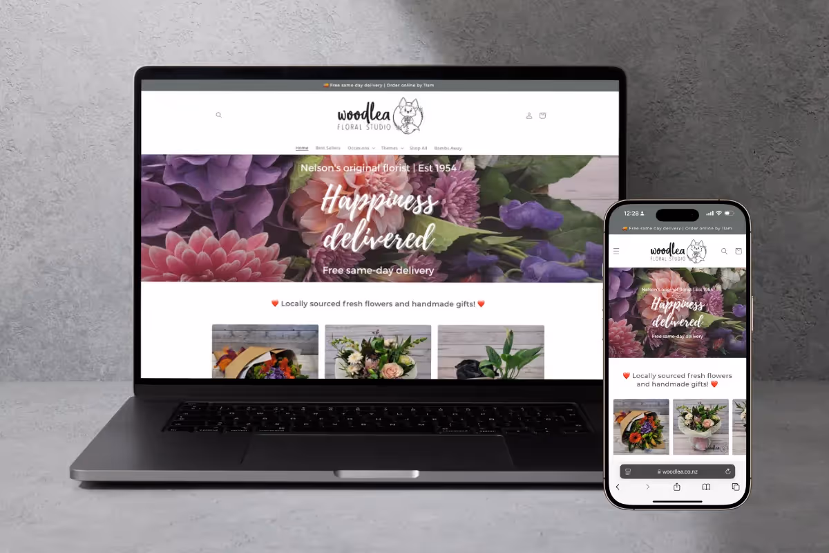 Claire Byrne - Shopify Store Redesign & Local SEO for Nelson Florist