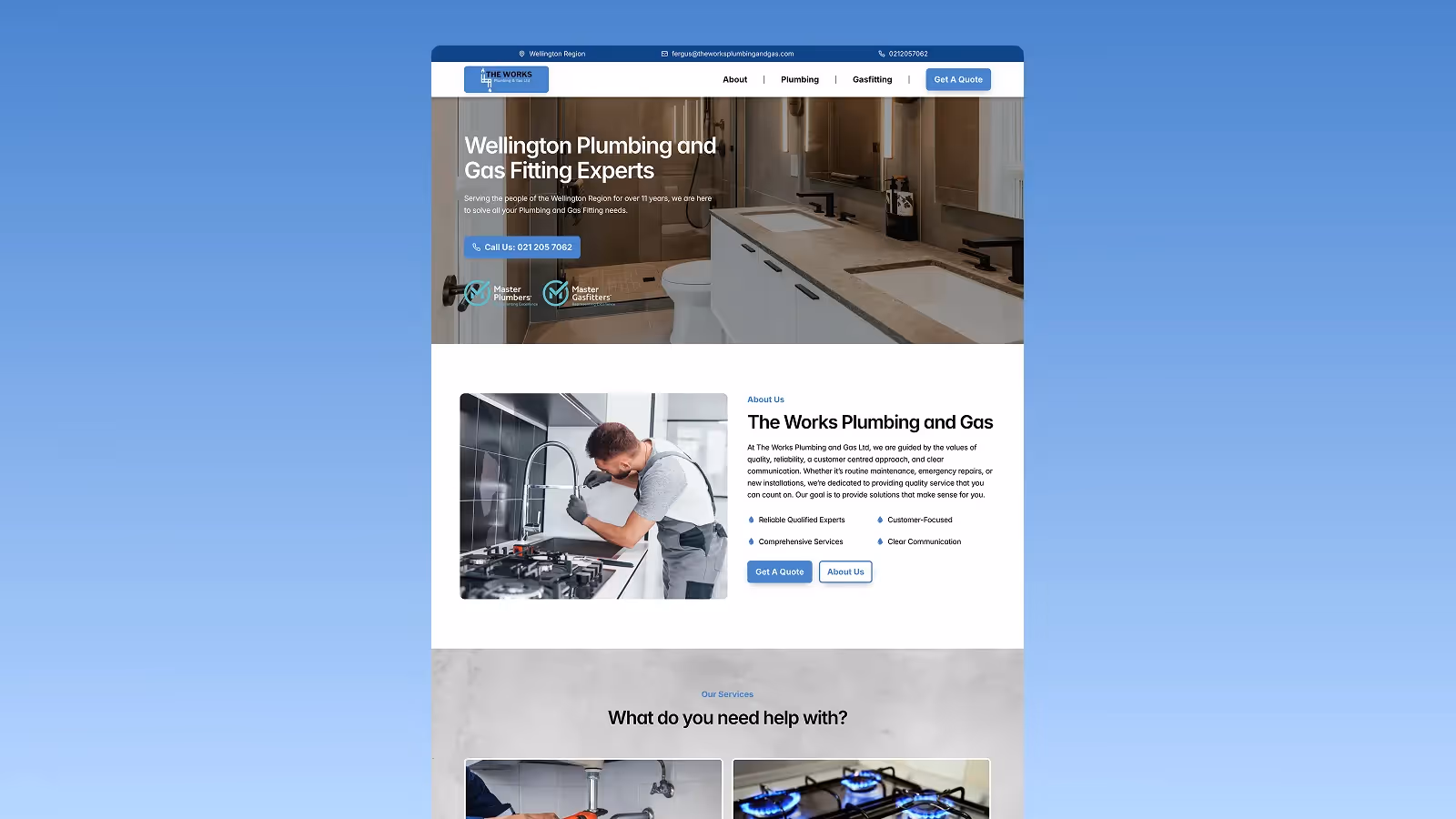 Tim Stewart - Website Design for The Works Plumbing & Gas