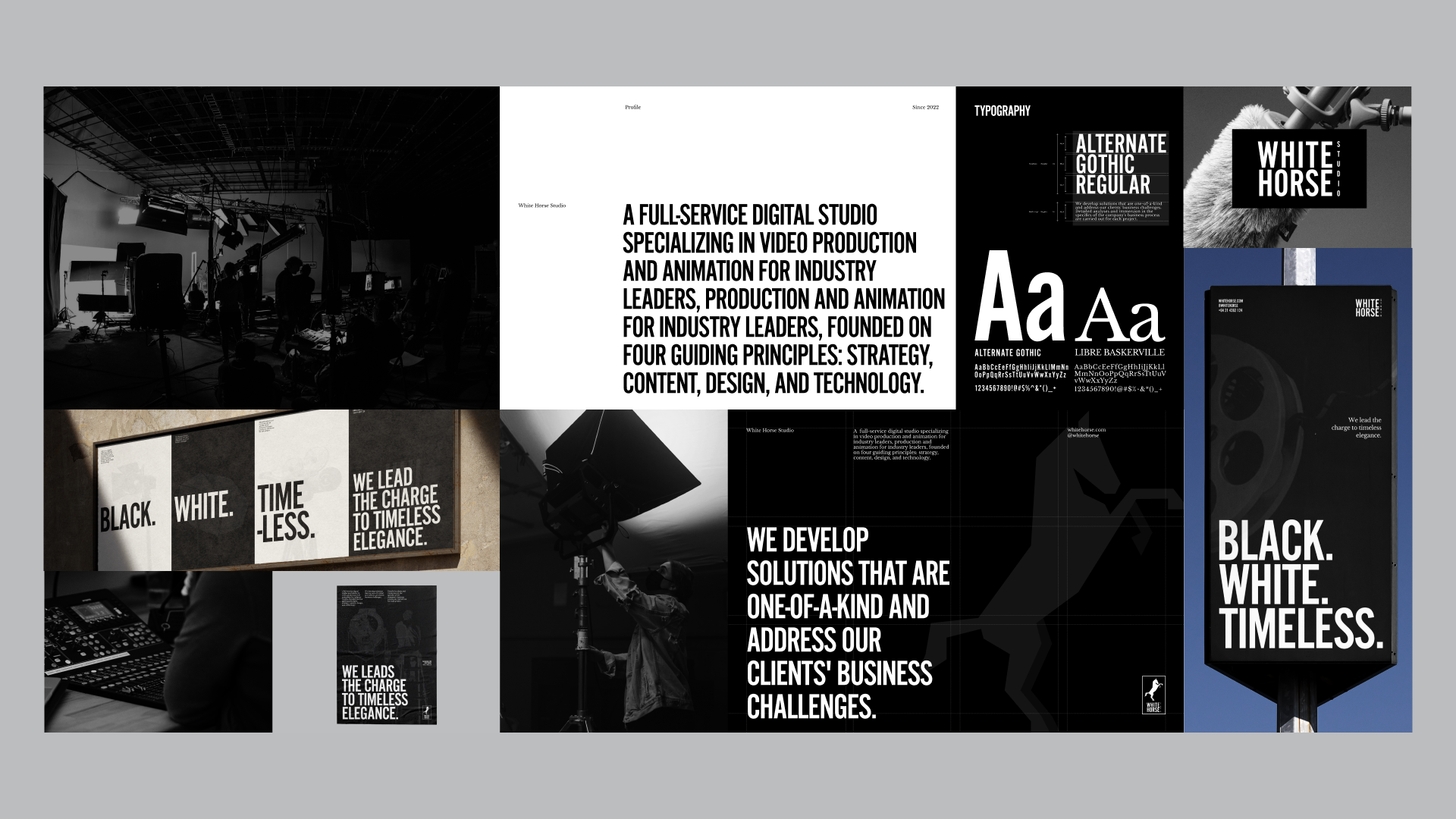 AJ Hashmat - Brand Identity & Pitch Deck for White Horse Studio