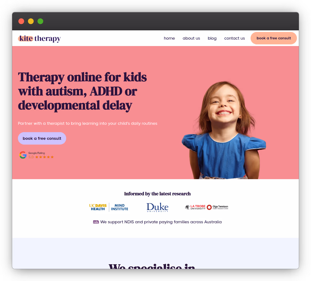 Jono Matla - Website Audit & Conversion Optimisation for Kite Therapy