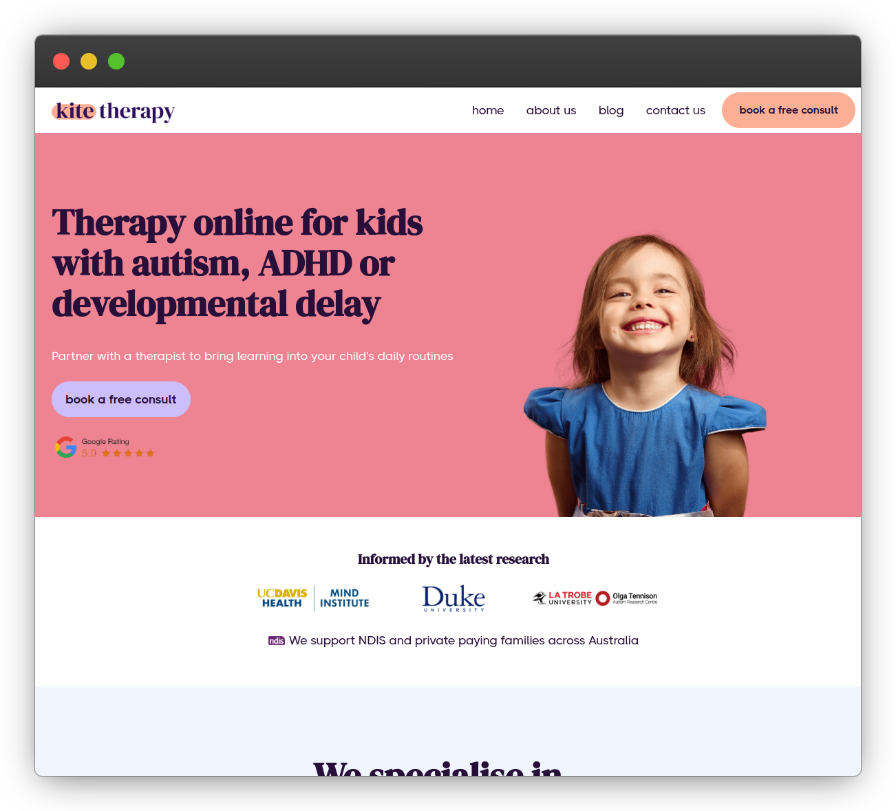Jono Matla - Website Audit & Conversion Optimisation for Kite Therapy