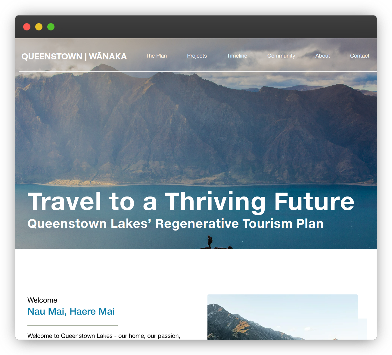 Jono Matla - Regenerative Tourism Website Redesign for Destination Queenstown