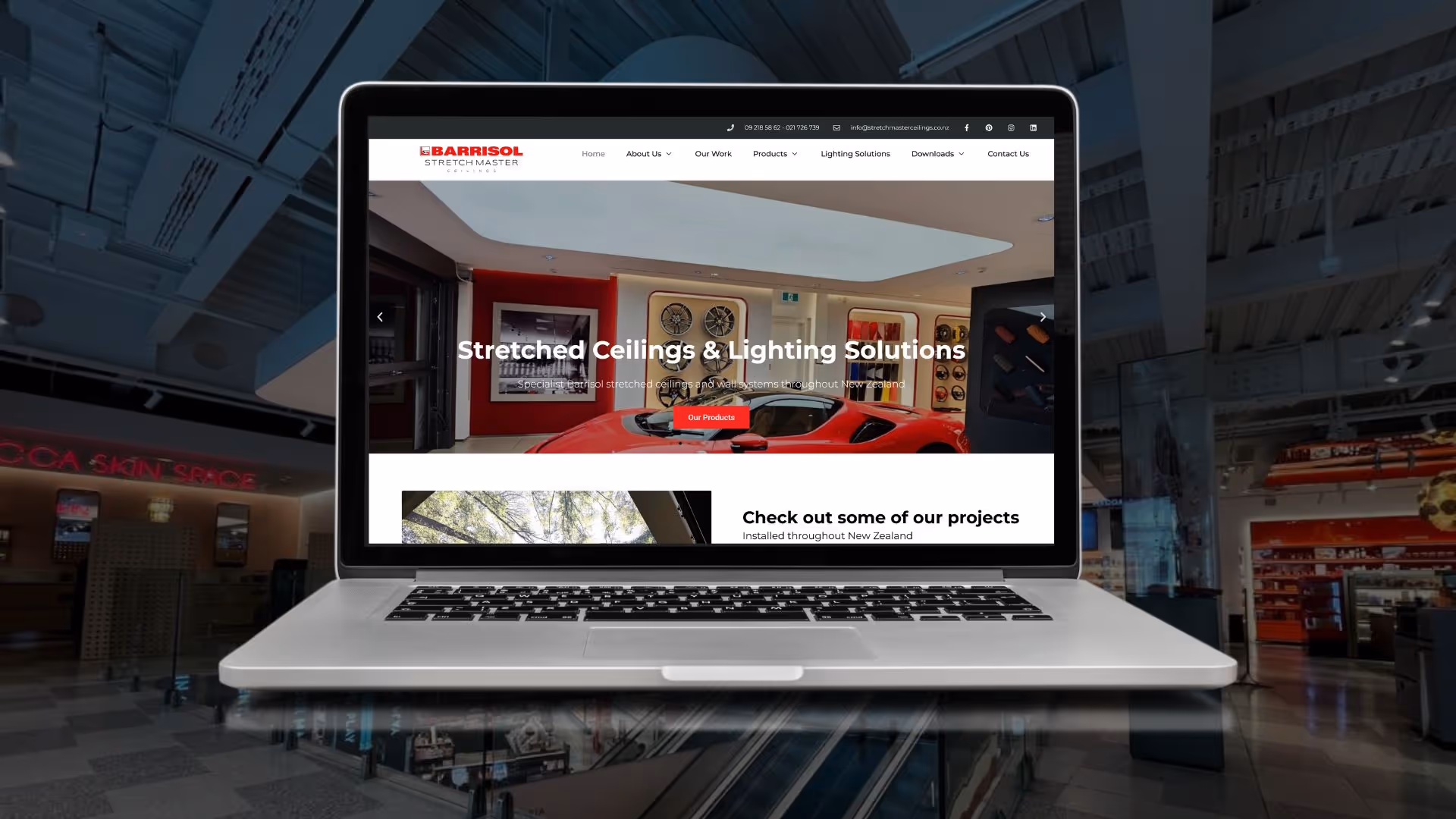 Mathew Waters - A Faster, Cleaner, and More Searchable Website for Stretchmaster Ceilings