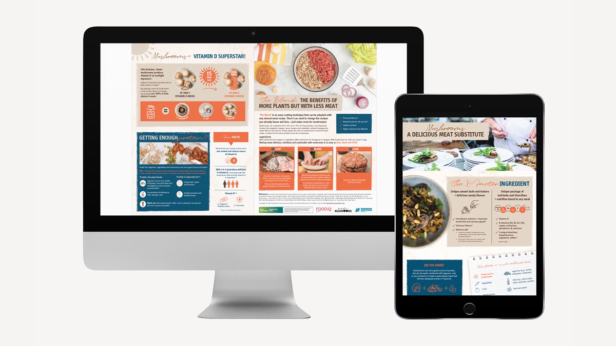 Helcia Berryman - FoodiQ Mushrooms Marketing Collateral