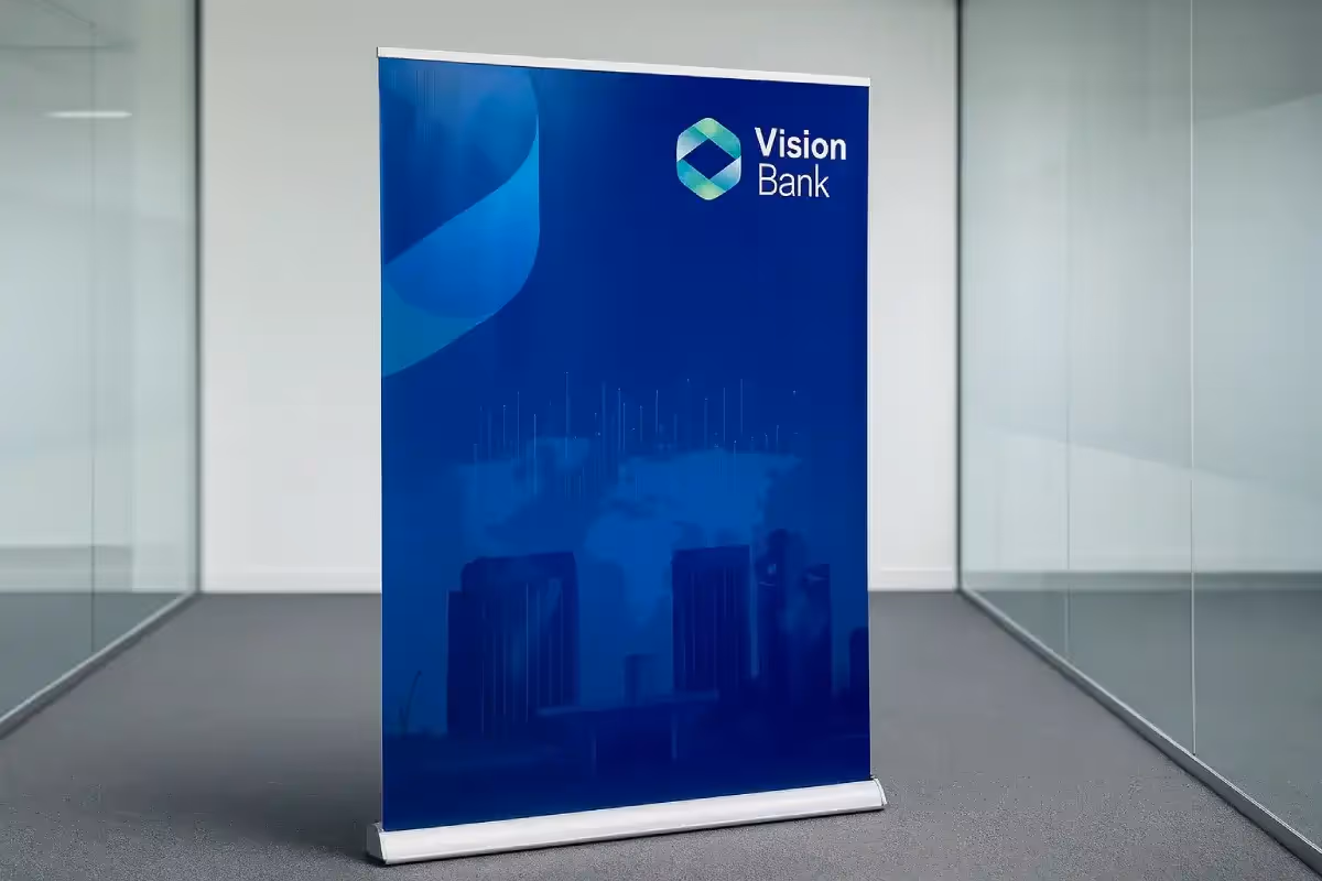 150cm x 200cm retractable roll-up banner stands for branch marketing displays and promotional event activations