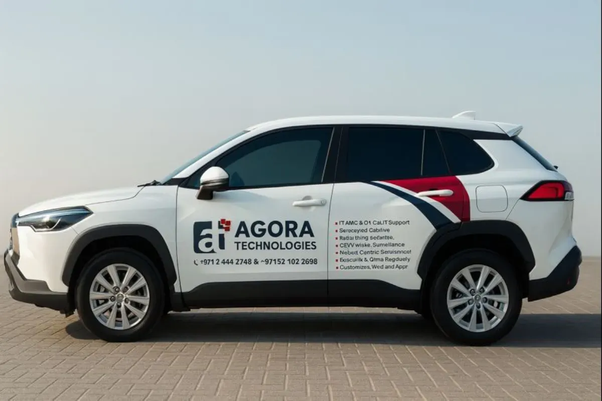 Partial branding with using cast vinyl media with digital printing at 1440 dpi resolution for optimal with image quality