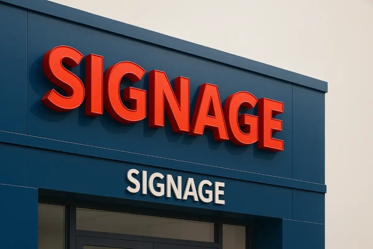 Shopfront signage systems with dimensional letters and illumination for retail facade branding