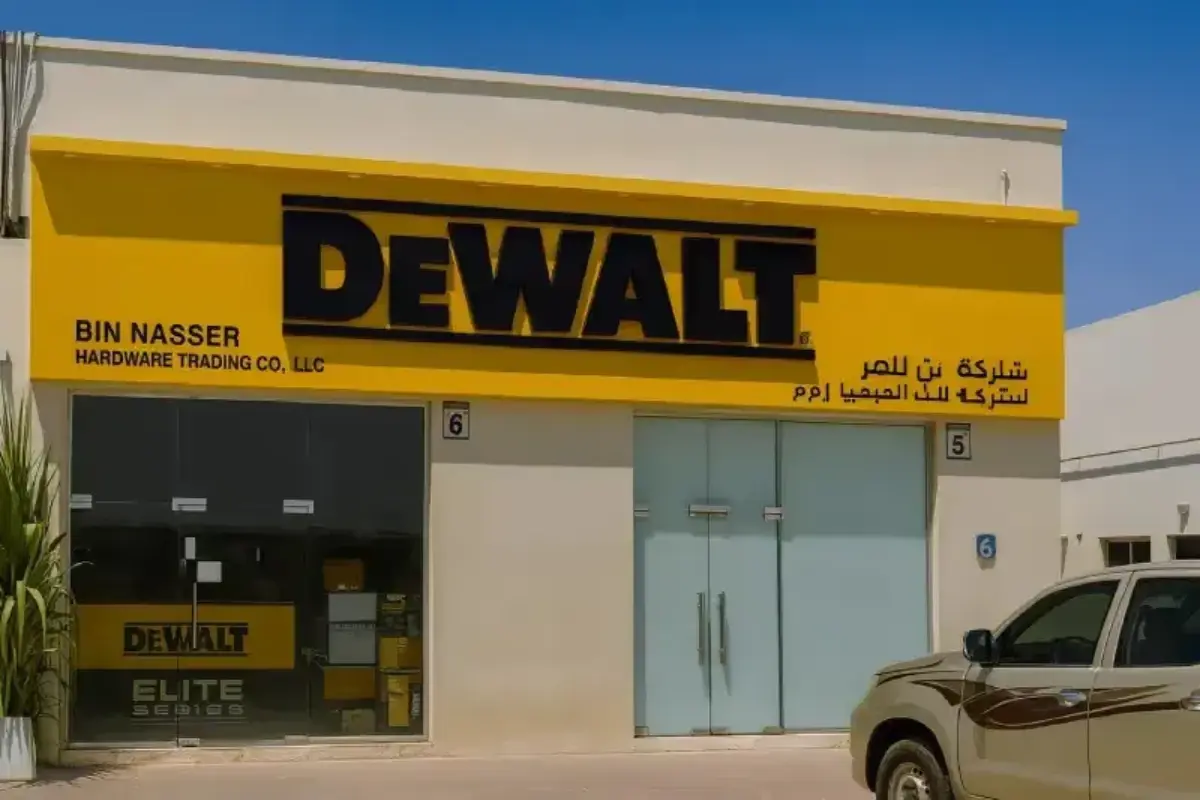 10-meter width by 2.4-meter back panel with 1.5m height day-night acrylic letters appearing black by day, white illuminated at night