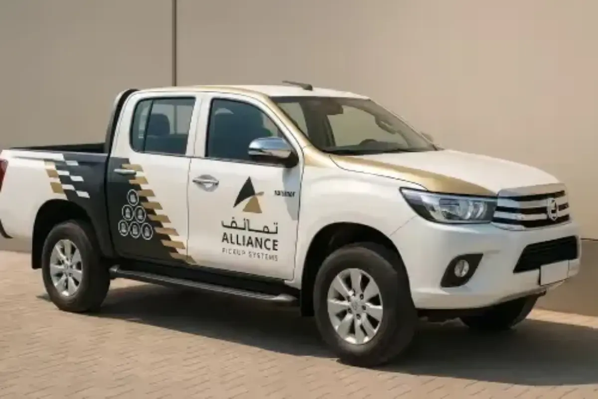 12-vehicle diversified fleet with safety honeycomb reflective stickers and DED vehicle advertising permits for traffic systems and emergency response operations