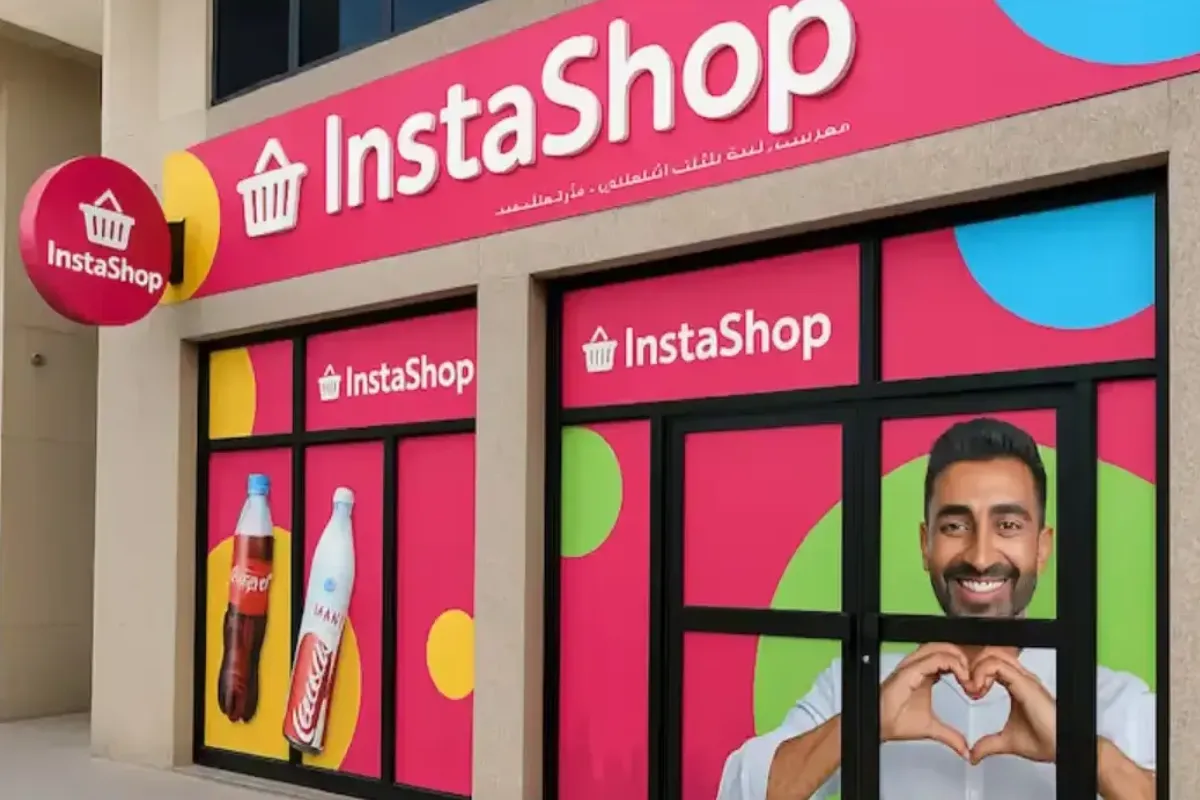 Front and rear entrance storefront signs with matching blade signs featuring 3D white acrylic letters for dual-access retail location brand visibility