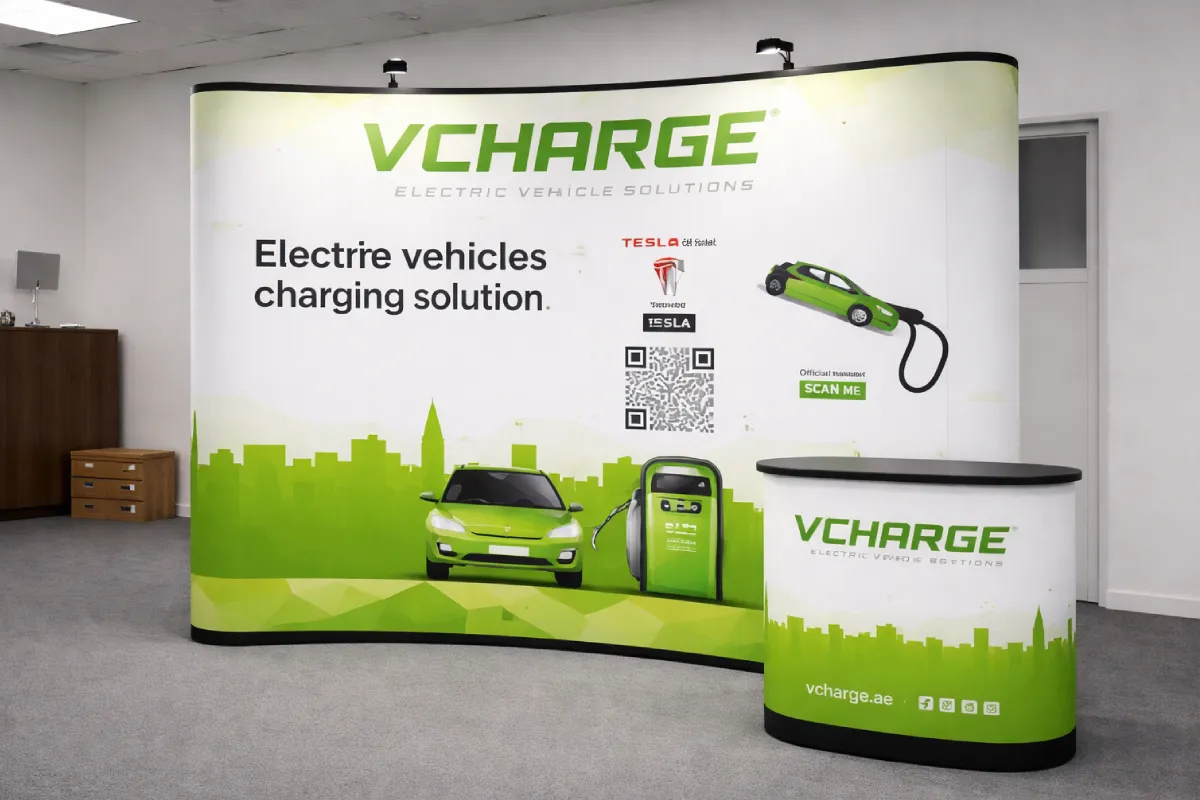 Curved & Straight Magnetic Pop Up Display Stands in Abu Dhabi