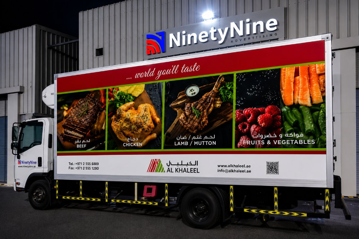 Truck Branding in Abu Dhabi for al Khalil Food MSF