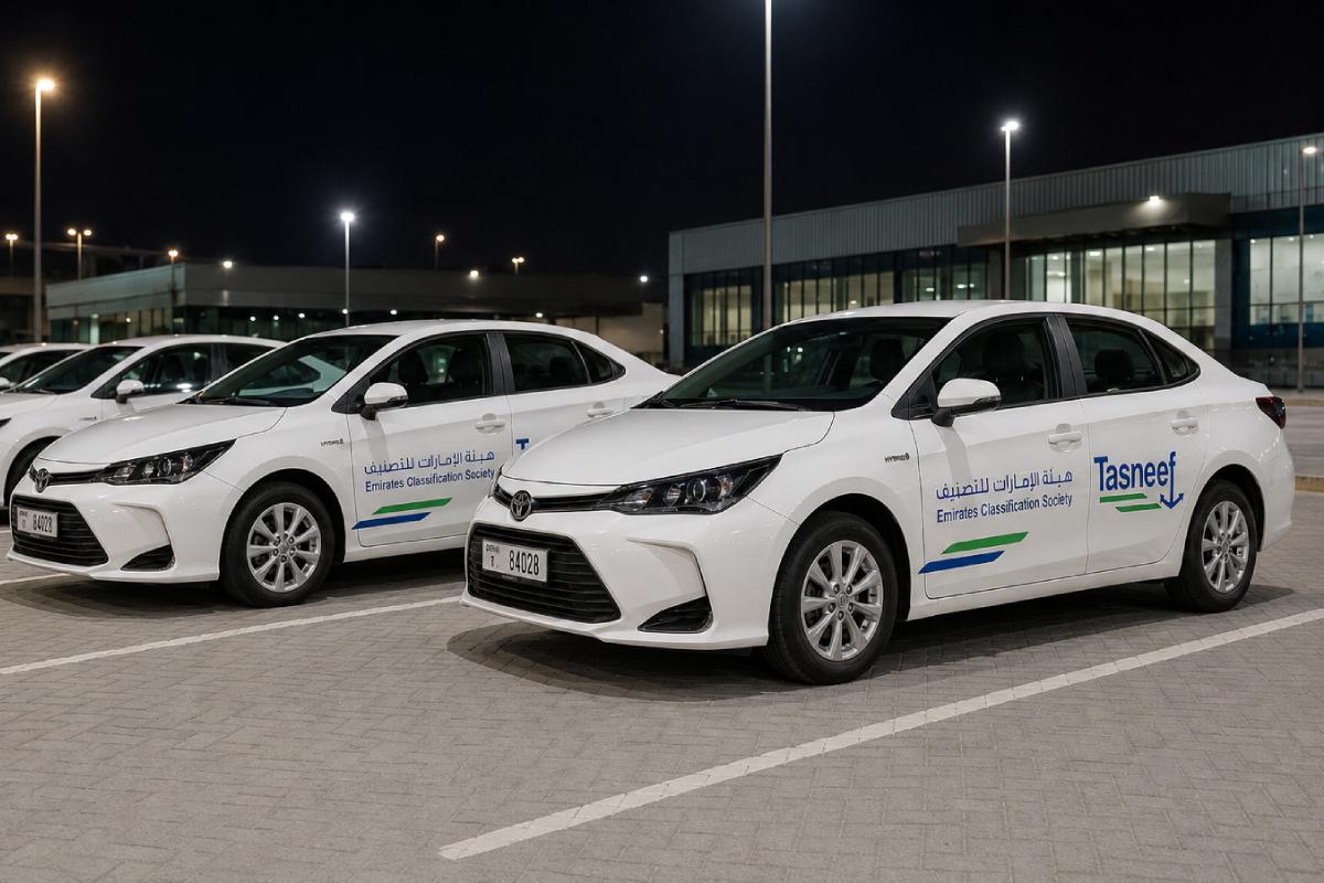Moonstay Abu Dhabi vehicle cut vinyl lettering on Doors