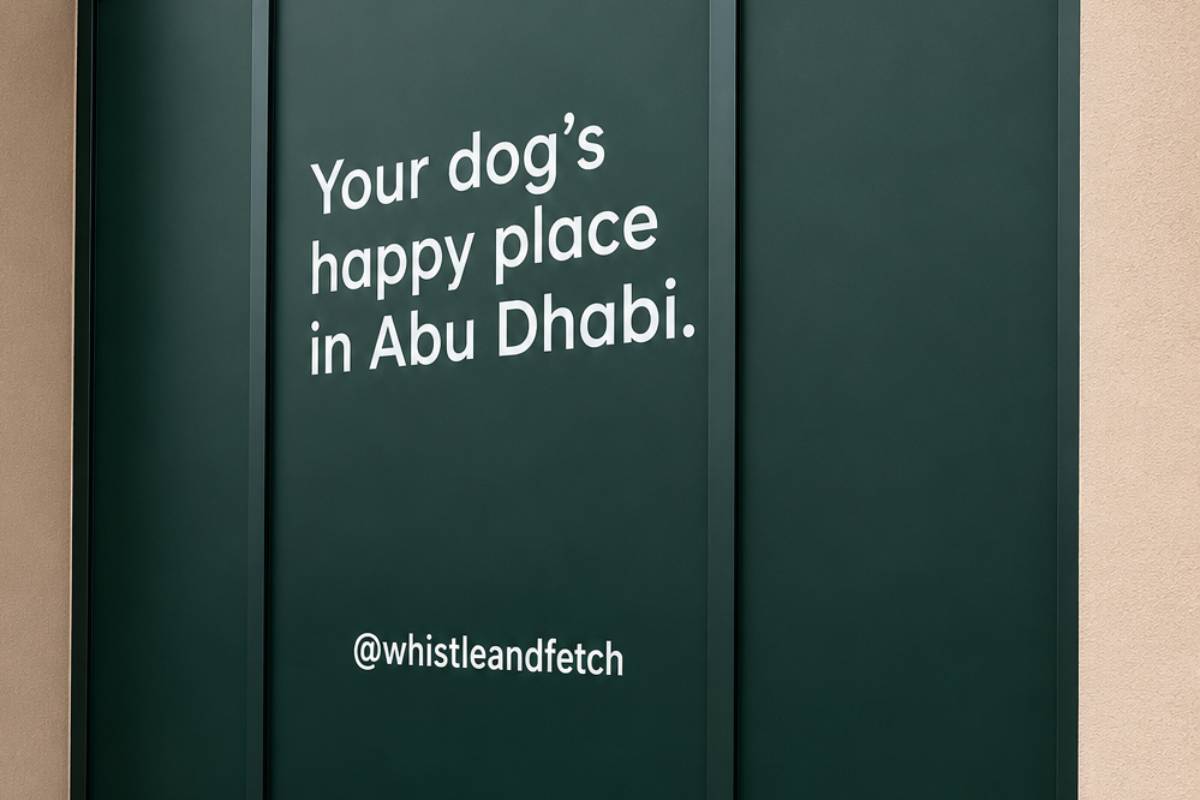 opaque printed sticker with vinyl lettering installed in sadyyat island abu dhabi