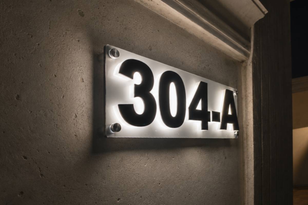 villa door sign