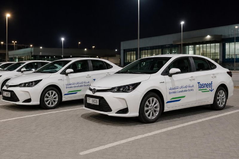 Moonstay Abu Dhabi vehicle cut vinyl lettering on Doors