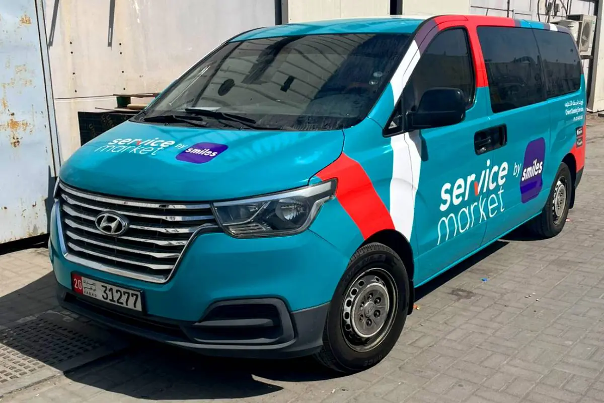 Service Market full vehicle branding in Abu Dhabi