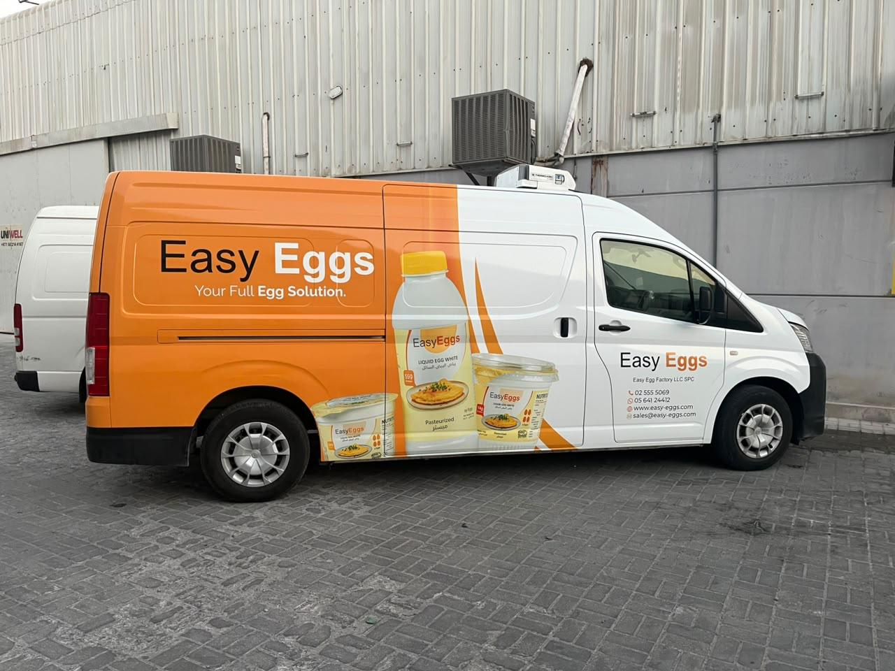Easy Eggs branded van