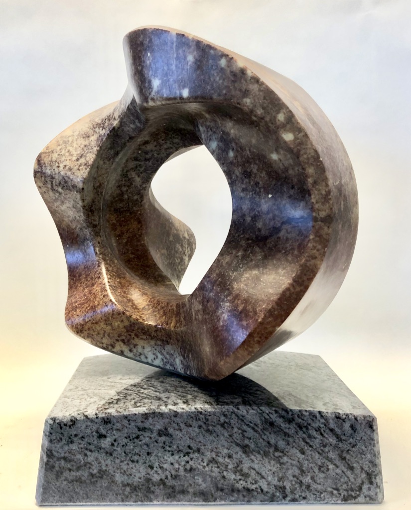 “Equatorial Equinox #9” Limestone on Granite 15” H x 12” W x 6” D $3500