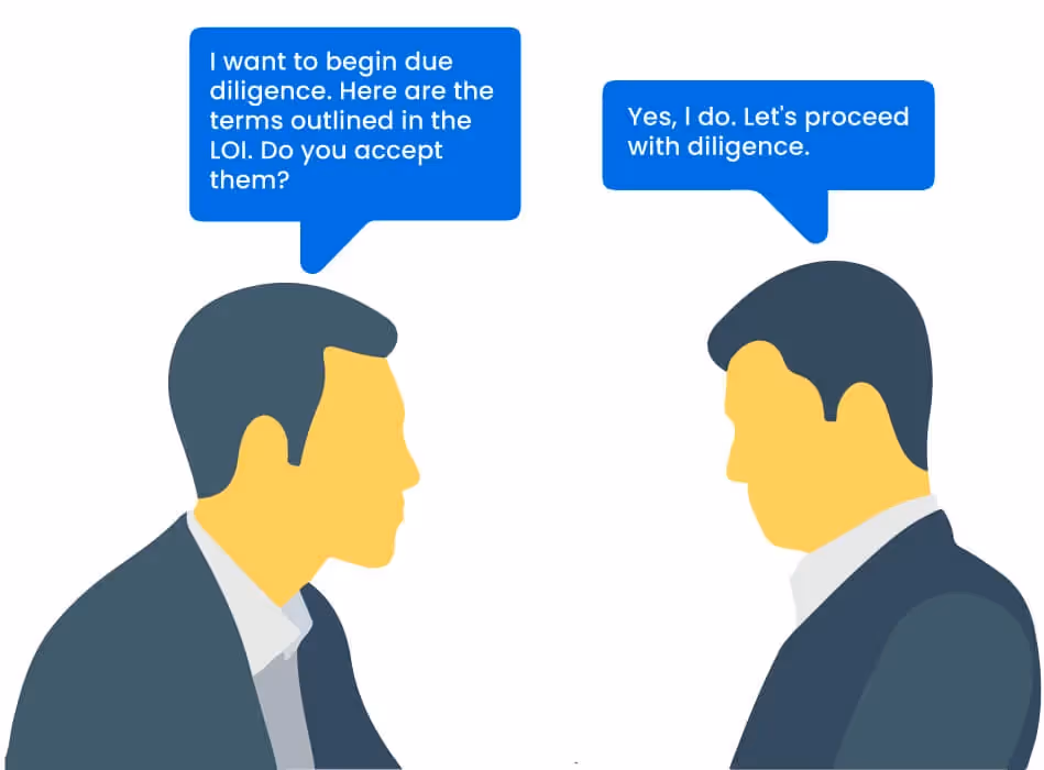 letter of intent during M&A