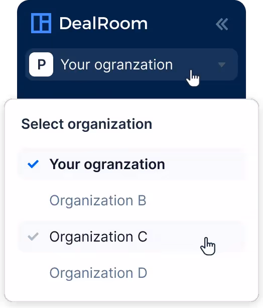 switch between different organizations