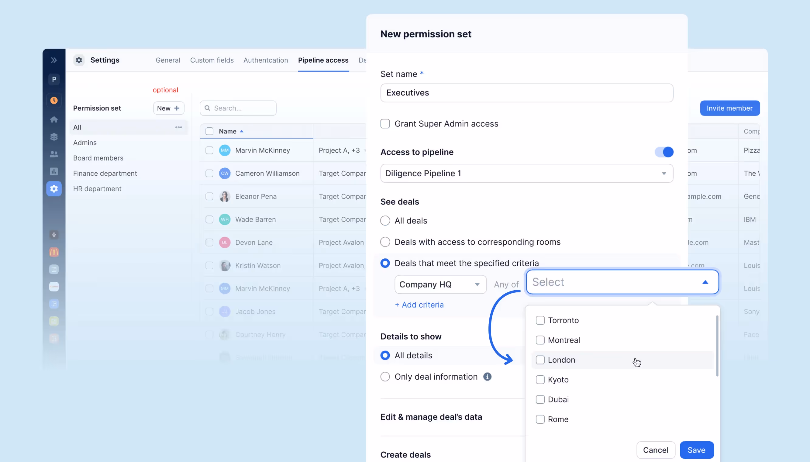 access control in DealRoom
