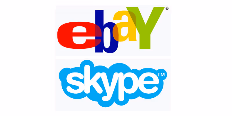 eBay and Skype logos