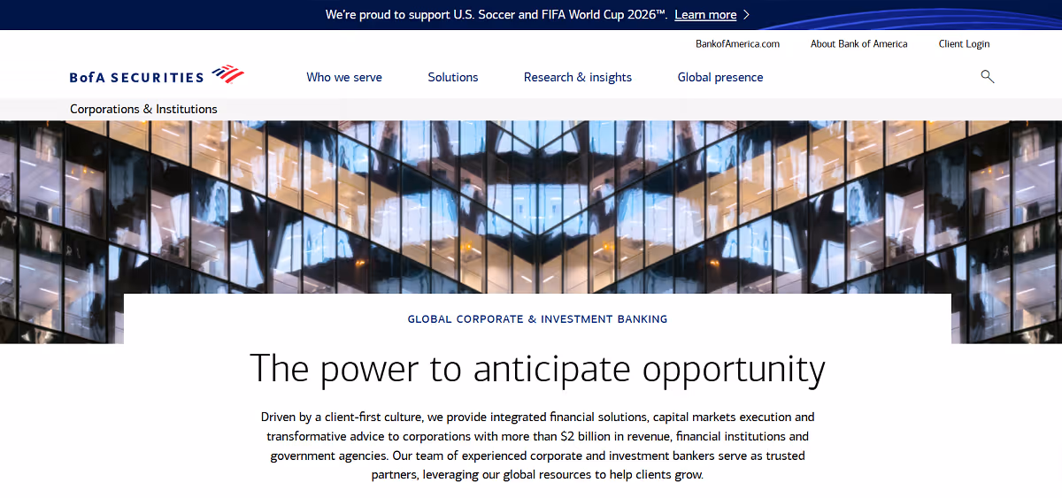 Bank of America Global Corporate and Investment Banking (GCIB)