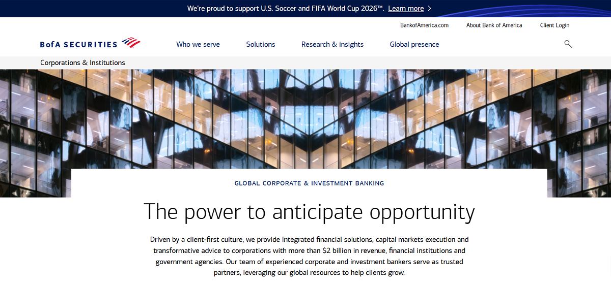 Bank of America Global Corporate and Investment Banking (GCIB)