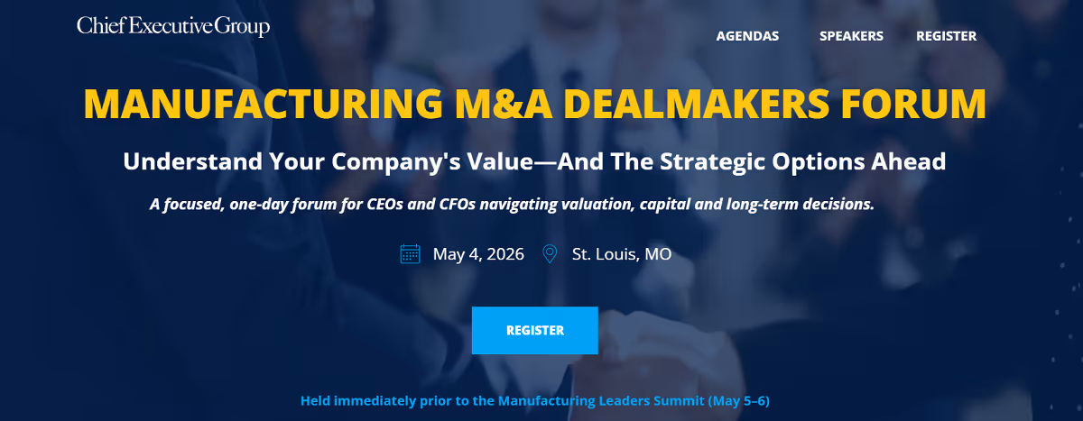 Manufacturing M&A Dealmakers Forum