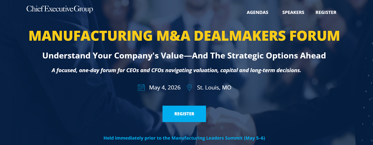 Manufacturing M&A Dealmakers Forum