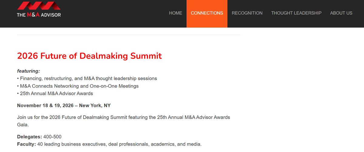 2026 Future of Dealmaking Summit