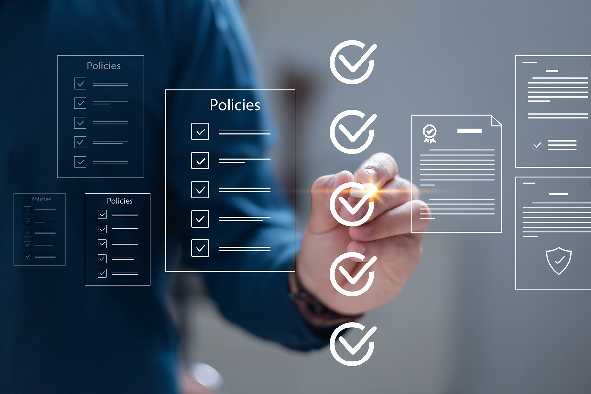 Operational due diligence checklist showing compliance policies, risk controls, and governance review
