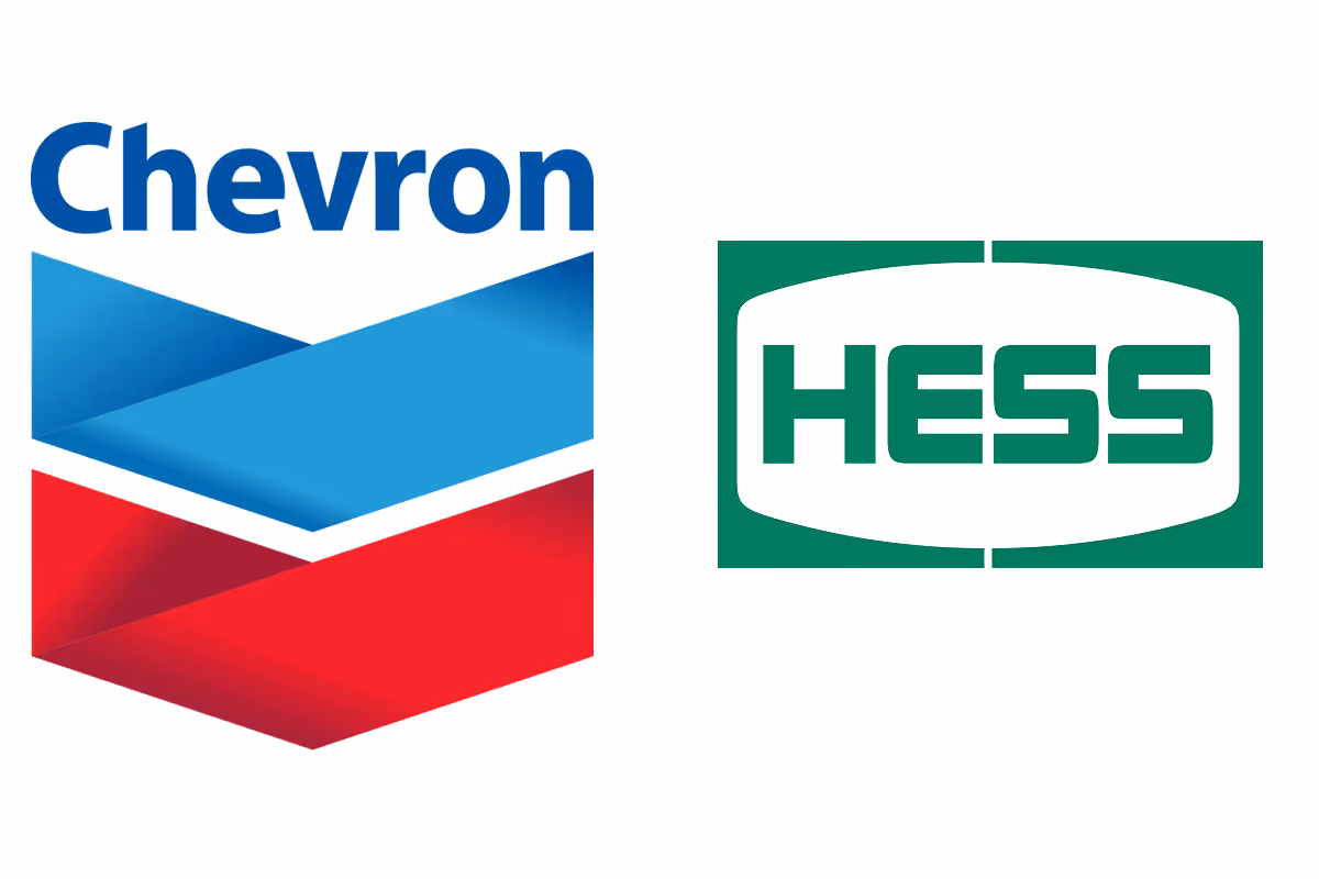 Chevron and Hess Corporation logos