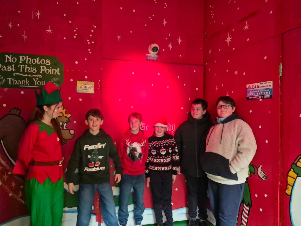 Ms Hayes's class visit to Santa