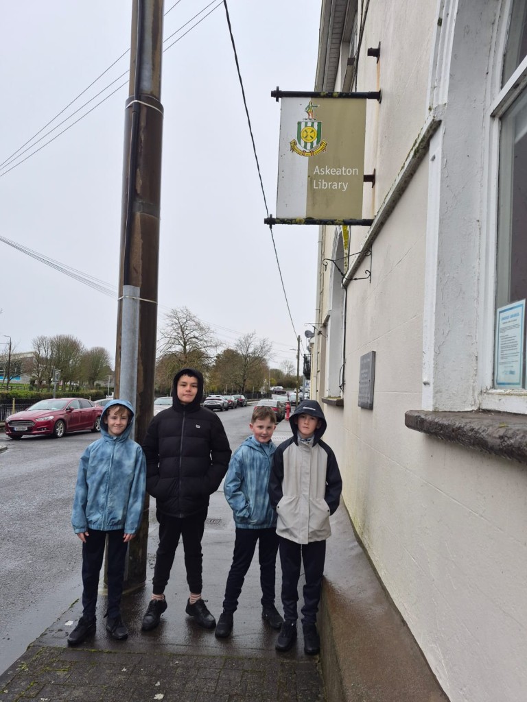 Visit by Ms. Hayes class to Askeaton Library