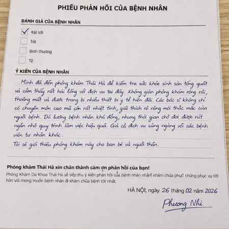 Đánh giá của chị Phương Nhi đến từ Đống Đa - Hà Nội