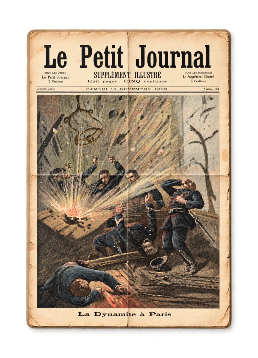 Couverture de Le Petit Journal, 19 novembre 1892 : La Dynamite à Paris