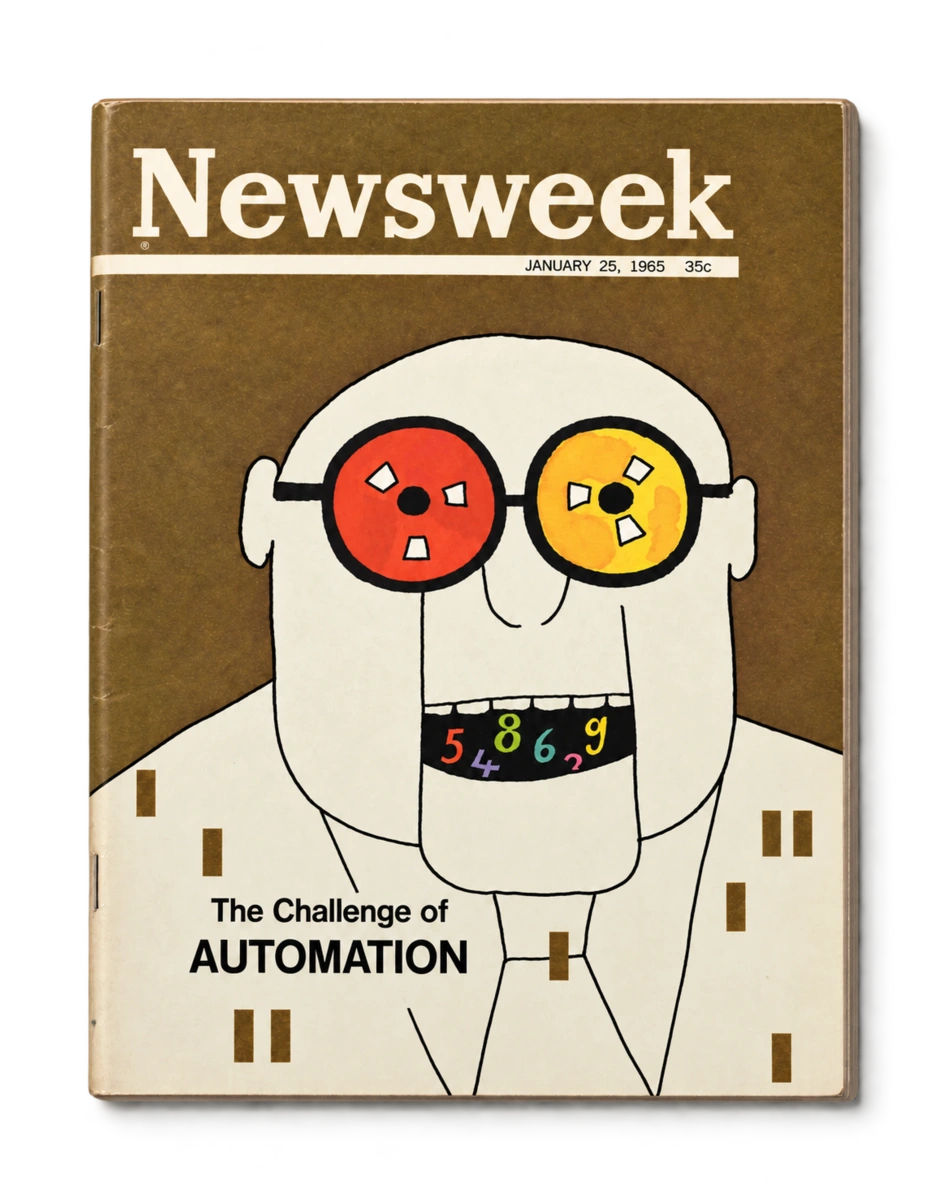Couverture de Newsweek, 1965-01-25 — The Challenge of Automation