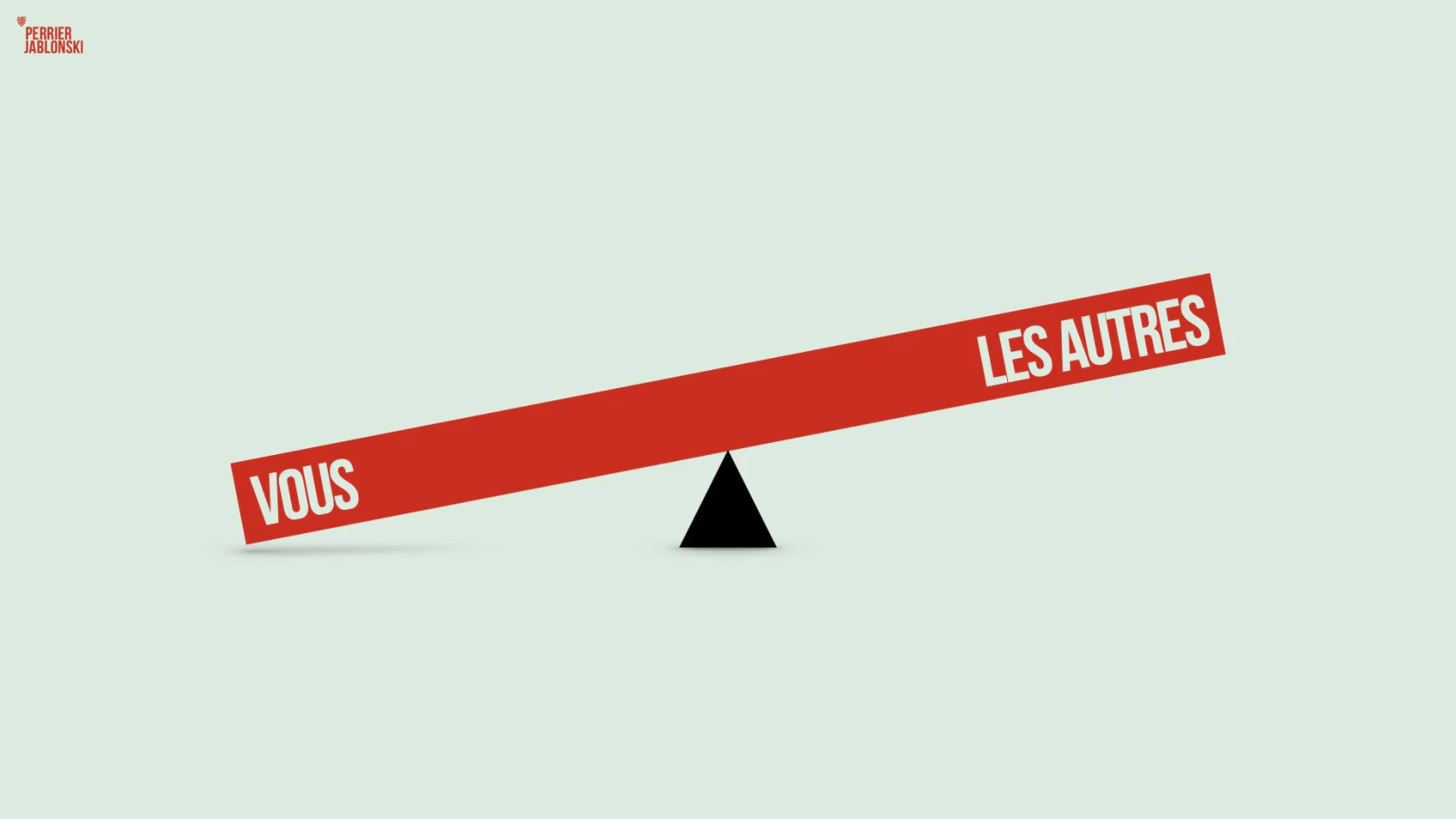 Bascule illustrant le rapport entre vous et les autres.